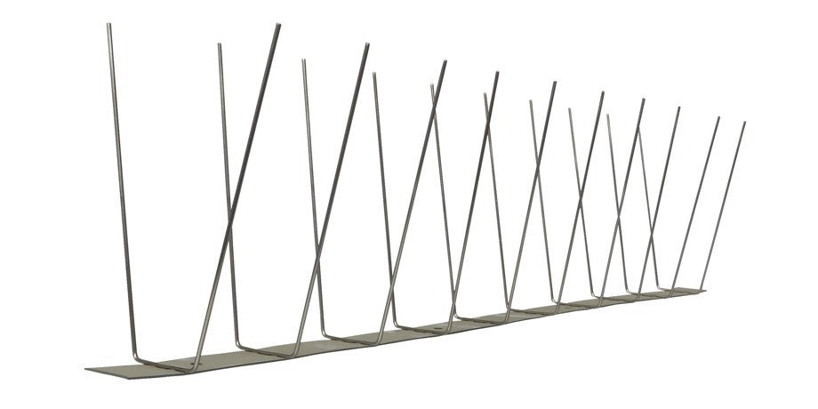 5 Meter (10 x 0,5m) Taubenspikes 2-reihig auf V2A-Standard - hochwertige Lösung für Vogelabwehr Taubenabwehr Edelstahl Spikes