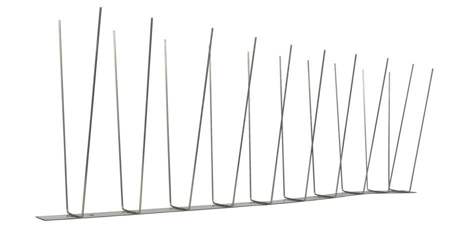 5 Meter (10 x 0,5m) Möwenspikes 2-reihig auf V2A-Standard - hochwertige Lösung für Vogelabwehr Taubenabwehr Edelstahl Spikes