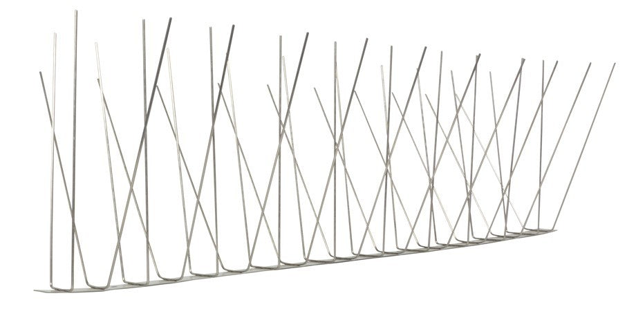 10 Meter (20 x 0,5m) Möwenspikes 4-reihig auf V2A-Standard - hochwertige Lösung für Vogelabwehr Taubenabwehr Edelstahl Spikes