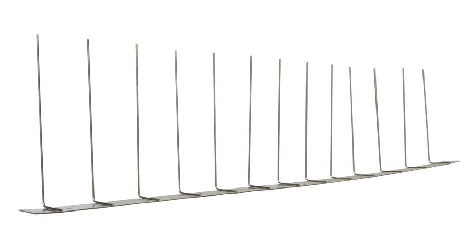 5 Meter (10 x 0,5m) Möwenspikes 1-reihig auf V2A-Titan - hochwertige Lösung für Vogelabwehr Taubenabwehr Edelstahl Spikes