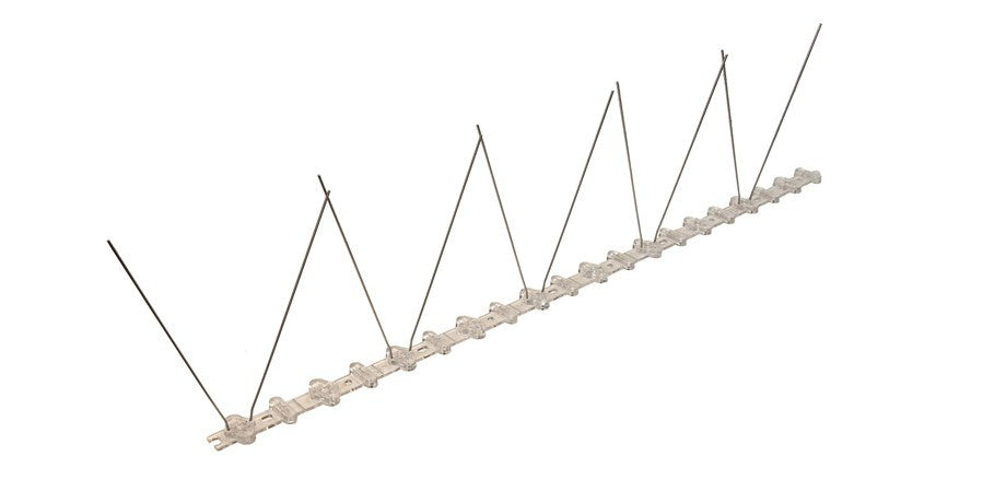 5 Meter (10 x 0,5m) Taubenspikes 1-reihig auf Polycarbonat - hochwertige Lösung für Vogelabwehr Taubenabwehr Spikes