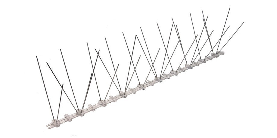 10 Meter (20 x 0,5m) Taubenspikes 3-reihig auf Polycarbonat - hochwertige Lösung für Vogelabwehr Taubenabwehr Spikes
