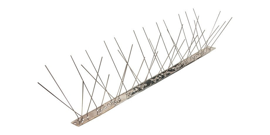 10 Meter (20 x 0,5m) Taubenspikes 3-reihig auf V2A-Flexleiste - hochwertige Lösung für Vogelabwehr Taubenabwehr Edelstahl Spikes